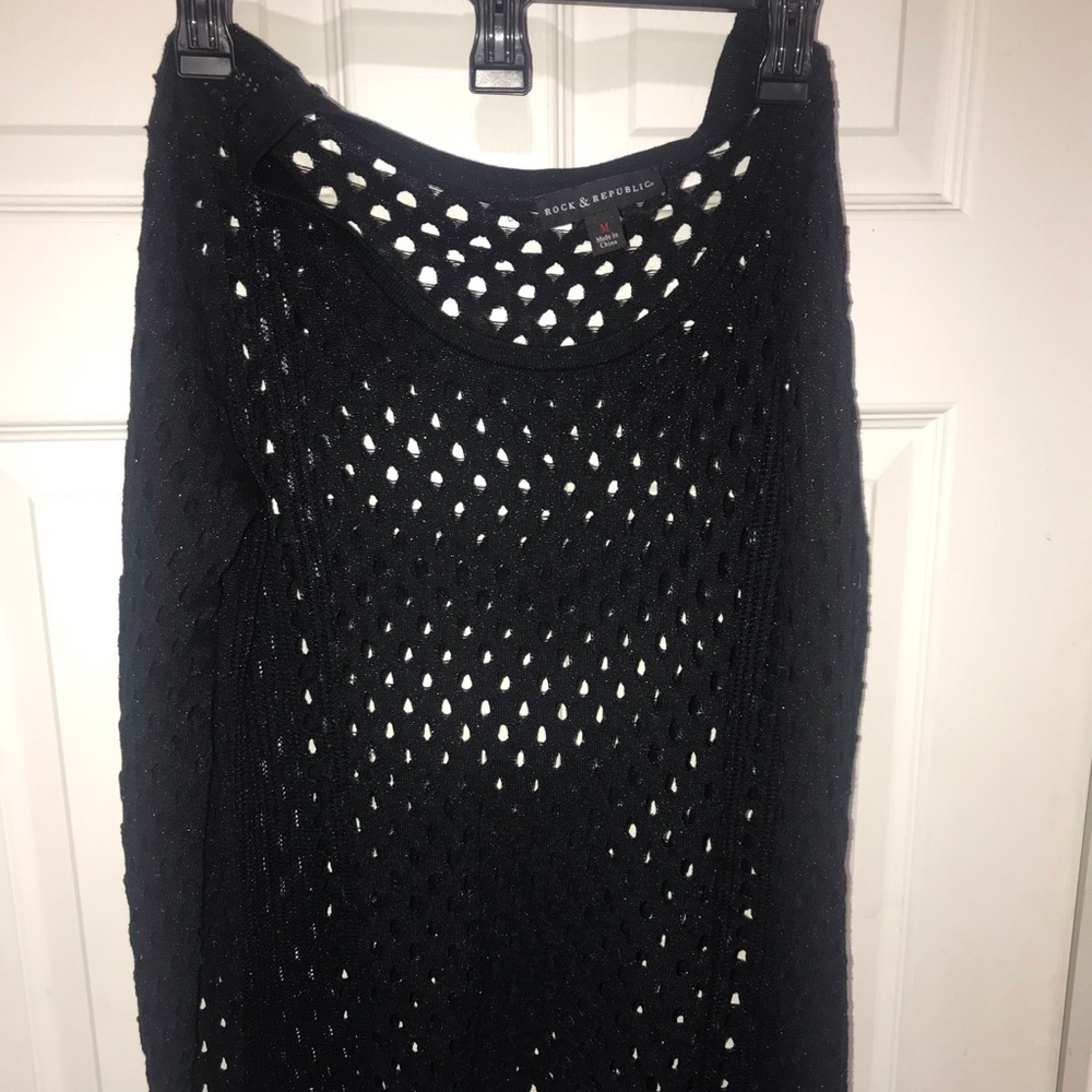Rock and Republic Mesh Black Top